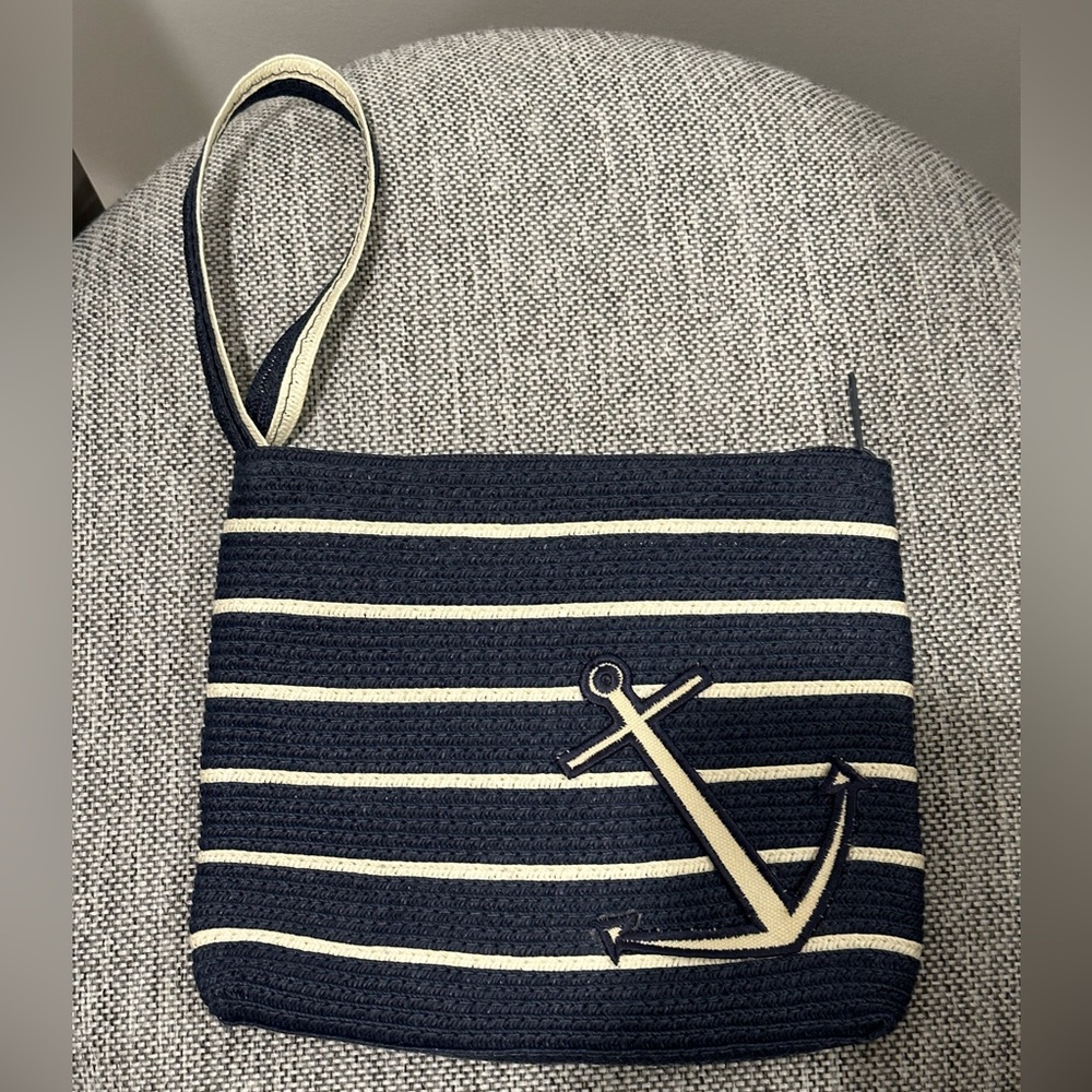 Joy Susan Nautical Anchor Stripe Small Purse